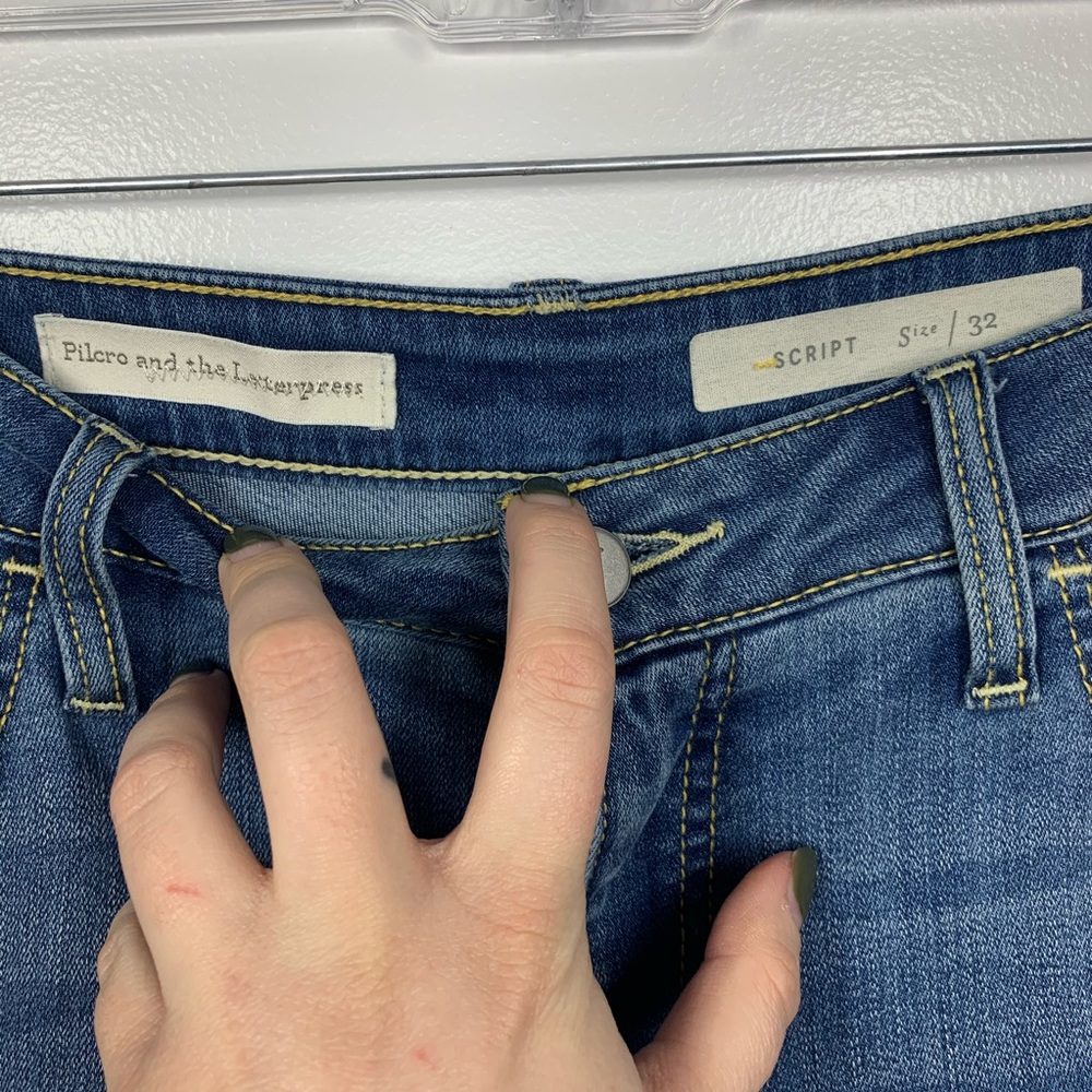 Pilcro & The Letterpress The Script Step Hem Jeans - image 4